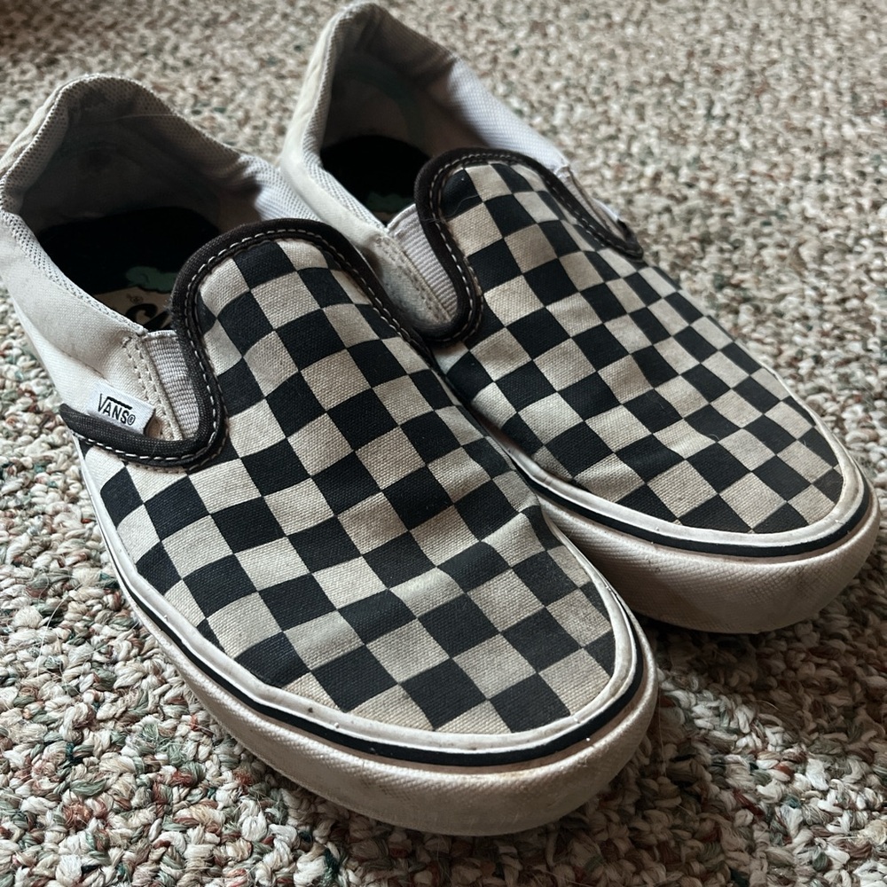 Black and White Checkered Slip-On Vans